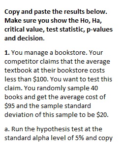 Module 4-Hypothesis Tests for One Mean and One Proportion